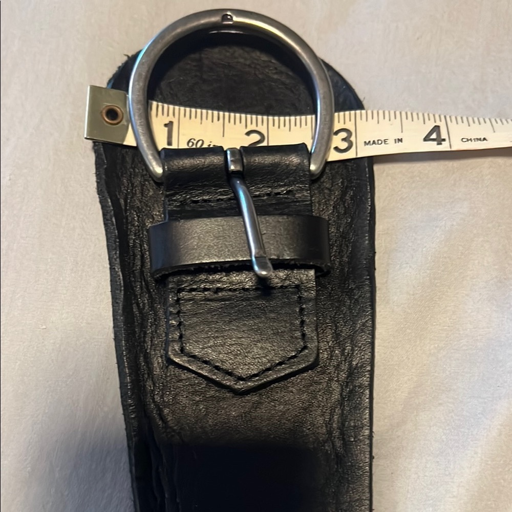 BED|STU Eastwood Black Leather Studded Concho Belt - Picture 3 of 5